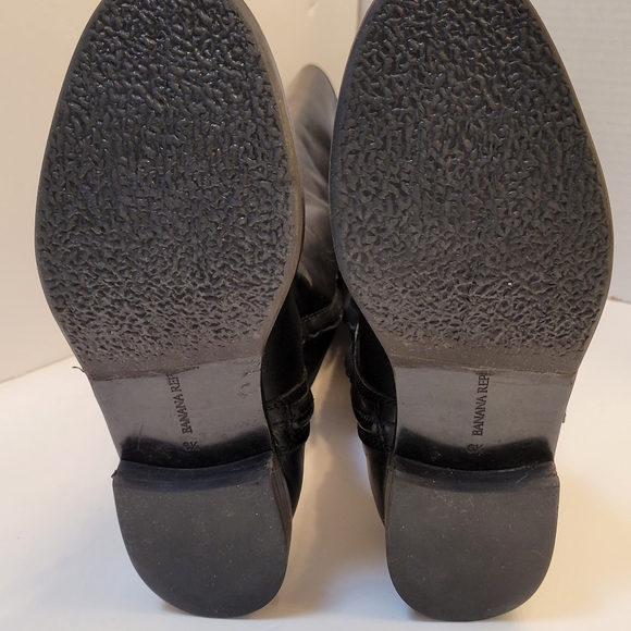 Banana Republic Black Leather Riding Boots - Picture 5 of 8